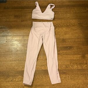 Lululemon light pink align workout set
